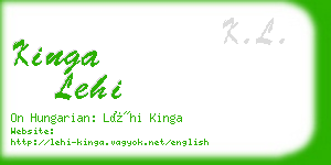 kinga lehi business card